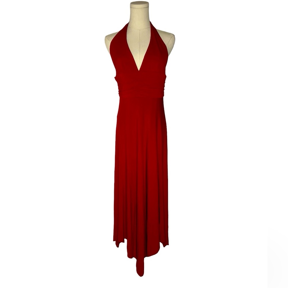 BCBGMAXAZRIA Halter Red Dress